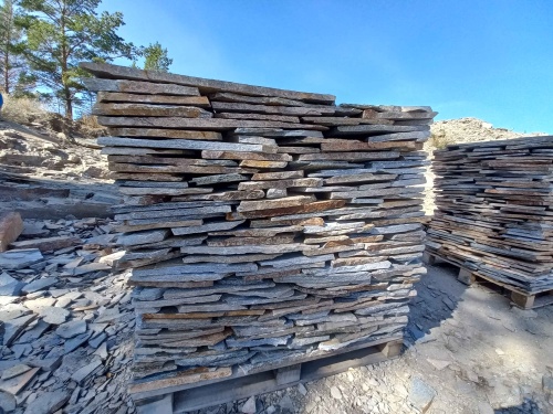 Плитняк златолит серебристый для фасада купить в Наро-Фоминску