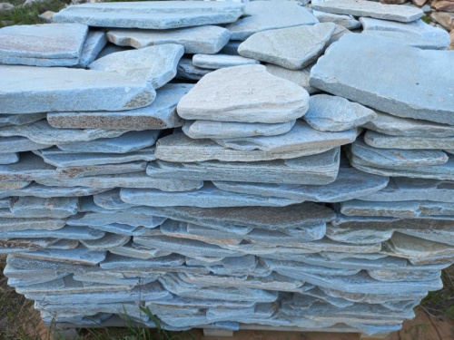 Плитняк златолит зелёный галтованный для цоколя купить в Наро-Фоминску